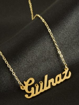 Gülnaz İsimli Kolye -Sarı