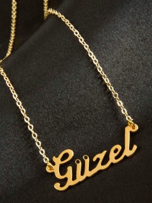 Güzel İsimli Kolye -Sarı