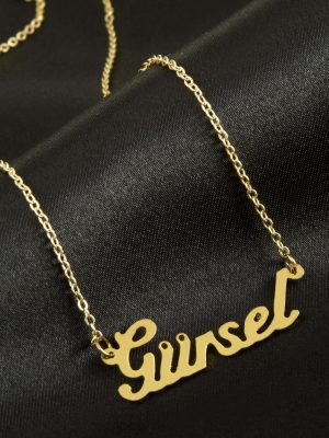 Gürsel İsimli Kolye -Sarı