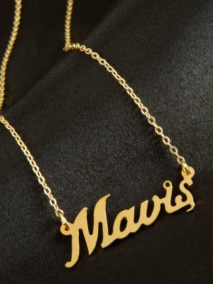 Maviş İsimli Kolye -Sarı