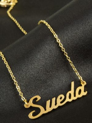 Sueda İsimli Kolye -Sarı