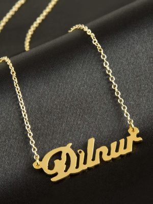 Dilnur İsimli Kolye -Sarı