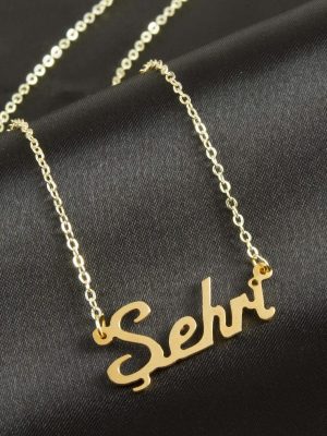 Şehri İsimli Kolye -Sarı