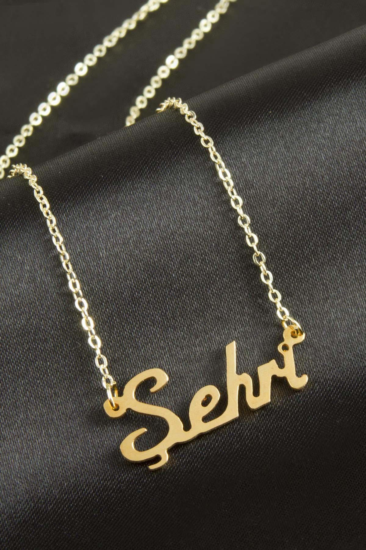 1200699_Sehri-Isimli-Kolye-Kisiye-Ozel-809d.jpg Şehri İsimli Kolye -Sarı - Görsel 1