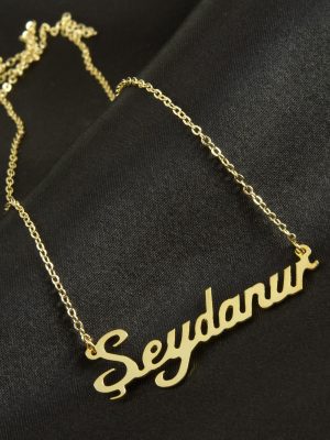 Şeydanur İsimli Kolye -Sarı