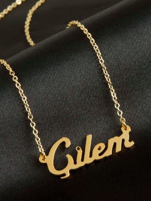 Çilem İsimli Kolye -Sarı