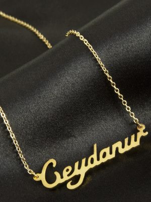 Ceydanur İsimli Kolye -Sarı