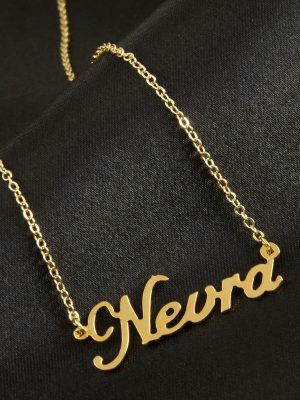 Nevra İsimli Kolye -Sarı