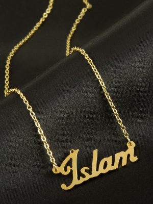 İslam İsimli Kolye -Sarı