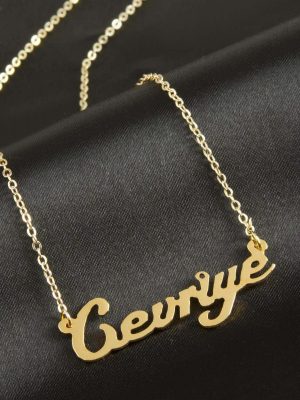 Cevriye İsimli Kolye -Sarı