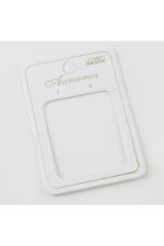 Pencereli Lüx Küpe Kartı 100 Adet-Beyaz