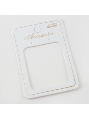 Pencereli Lüx Küpe Kartı 100 Adet-Beyaz