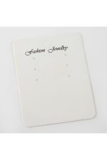 6lı Küpe Kartı-Beyaz