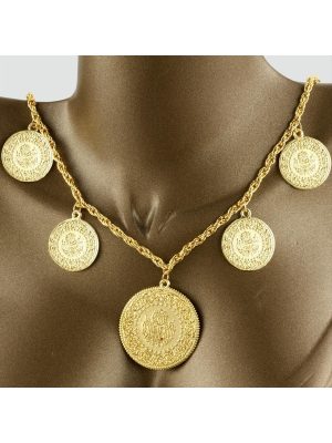 Beşi Bir Yerde İmitasyon Kolye-Sarı