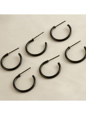 6 Adet Boru Halka Küpe 2 cm-Sarı