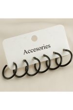 6 Adet Boru Halka Küpe 2 cm-Sarı - Görsel 2