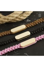 Ahşap Makrome Örgülü Bileklik-Mavi - Görsel 2