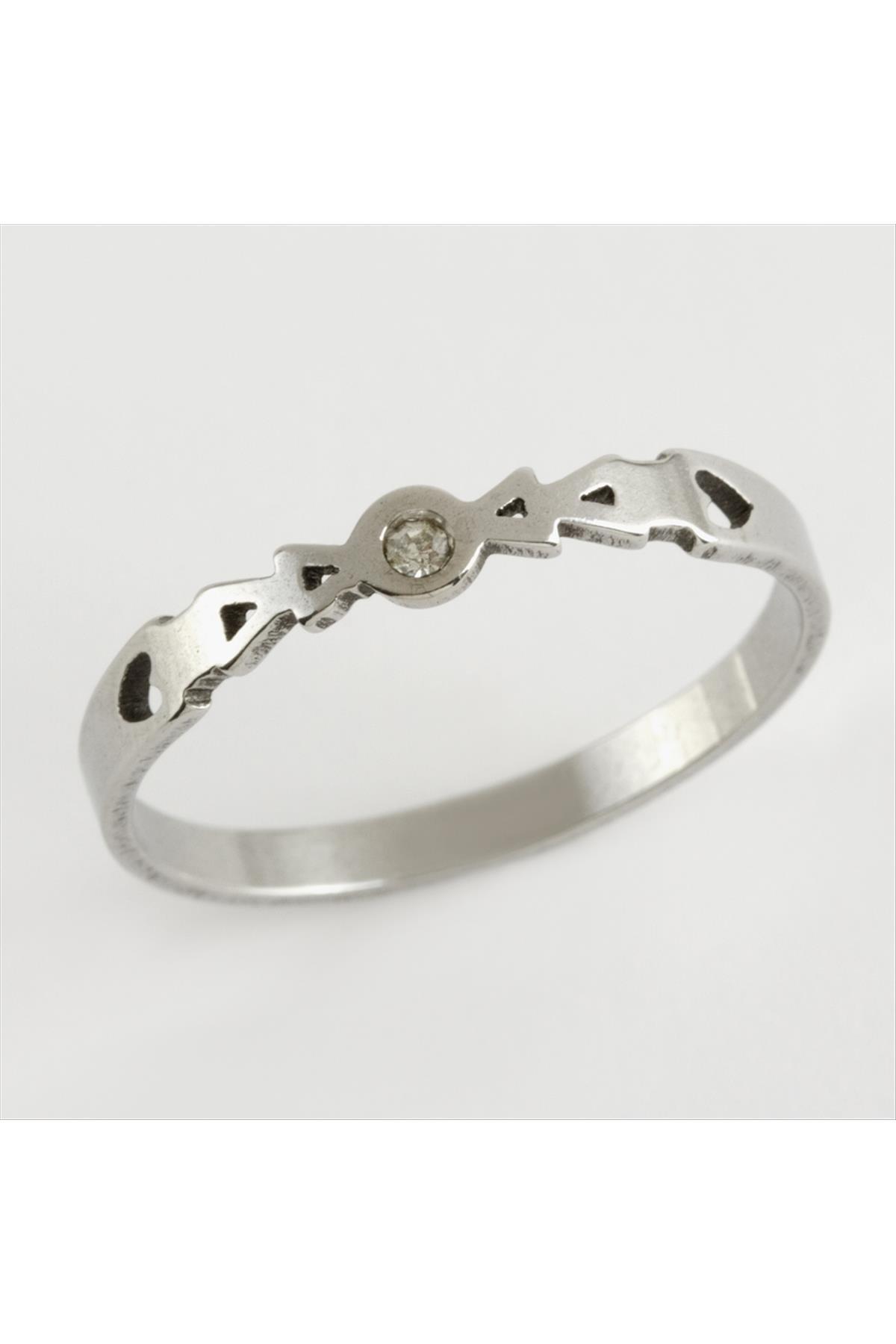 1200810_Ok-Luks-Celik-Yuzuk-73a4.jpg Ok Lüks Çelik Yüzük-Gümüş Rengi - Görsel 2