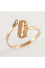 Jilet Lüks Çelik Yüzük-Bronz - Görsel 2