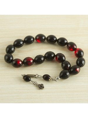 17li Oval Şakşak Tesbih-Kırmızı