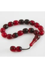 17li Oval Şakşak Tesbih-Bordo - Görsel 2