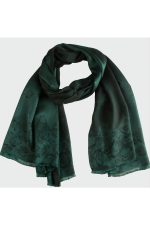 Desenli Eşarp Şal-Yeşil - Görsel 3