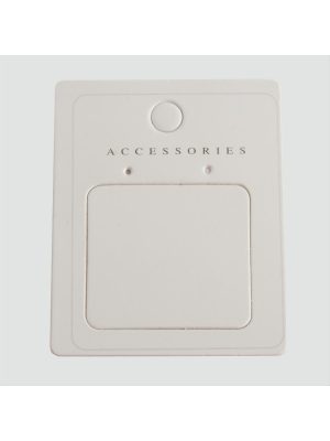 Pencereli Lüx Küpe Kartı 100 Adet-Beyaz