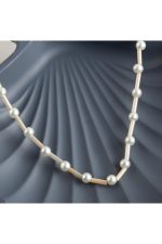 İnci Boncuk Kolye-Sarı