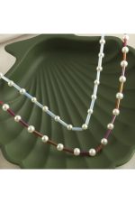 İnci Boncuk Kolye-Sarı - Görsel 2