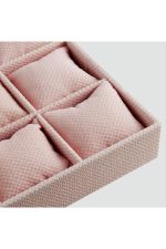 12li Anfora Kumaş Yastıklı Tabla-Pembe - Görsel 2