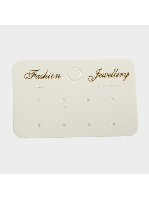 12 Delikli Lüx Küpe Kartı-Beyaz