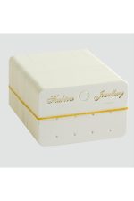 12 Delikli Lüx Küpe Kartı-Beyaz - Görsel 3