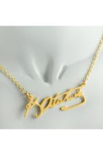 Mustafa Kemal Atatürk İmzalı Uçlu Kolye-Sarı - Görsel 2