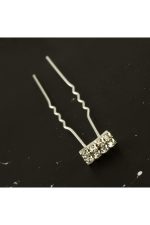 Dikdörtgen Taşlı Firkete-Gümüş Rengi