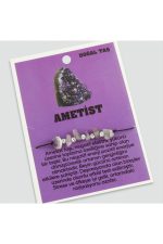 Ametist Doğaltaşlı İp Bileklik-Mor