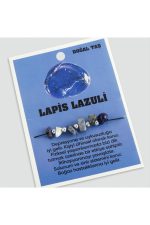 Lapis Doğaltaşlı İp Bileklik-Lacivert