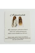 Arkadaşlık Bileklik Kartı-Beyaz