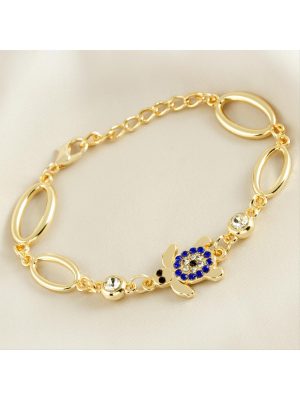 Kaplumbağa Taşlı Trend Bileklik-Sarı