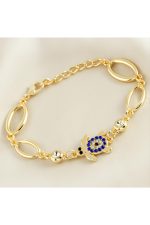 Kaplumbağa Taşlı Trend Bileklik-Sarı - Görsel 2