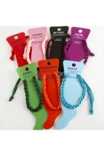 Renkli Örgülü Vinlex İp Halhal-Turuncu - Görsel 2