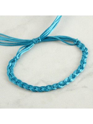 Renkli Örgülü Vinlex İp Halhal-Turuncu