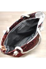 Yaprak Desenli Plaj Çantası-Renkli - Görsel 3