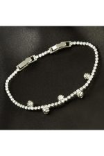 İnce Yuvarlak Tamtur Zirkon Taşlı Lüks Kararmaz Bileklik-Sarı