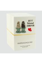 3lü Arkadaşlık Bilekliği Yazılı Bileklik Kartı 200 Adet-Beyaz - Görsel 3