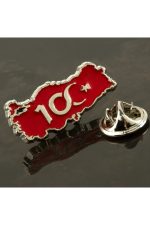 Cumhuriyetin 100. Yılına Özel Yaka Rozet-Gümüş Rengi