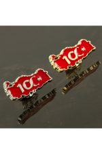 Cumhuriyetin 100. Yılına Özel Yaka Rozet-Sarı - Görsel 3