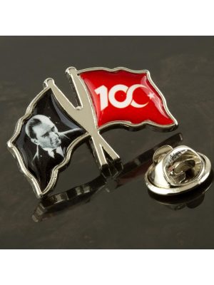 Cumhuriyetin 100. Yılına Özel Yaka Rozet-Sarı