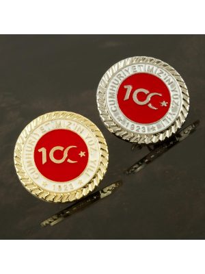 Cumhuriyetin 100. Yılına Özel Yaka Rozet-Sarı