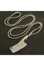 Satır Metal Kolye-Gümüş Rengi - Görsel 2