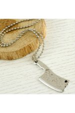 Satır Metal Kolye-Gümüş Rengi